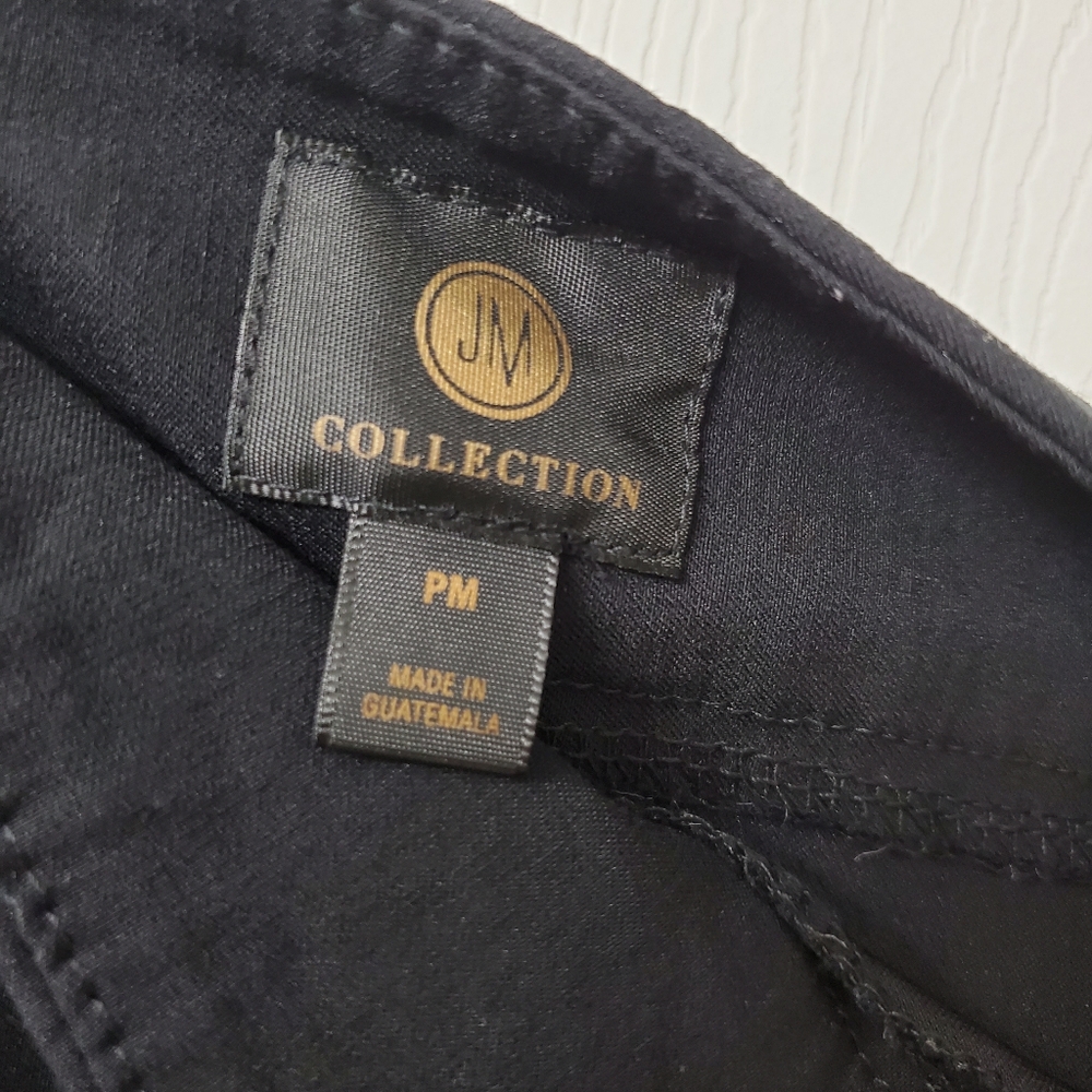 JM Collection Women's Petite Stretch Black Cropped Pants/capri  Medium - Picture 3 of 5